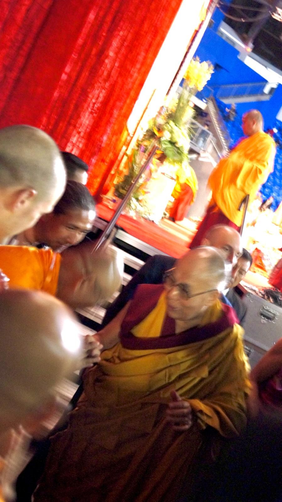 Monks gathered at a ceremony